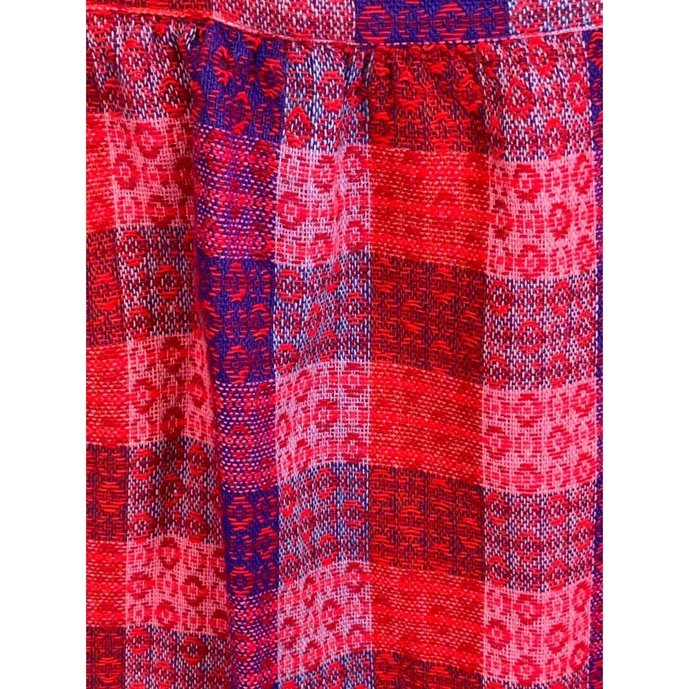 Vintage Brattle Square Multicolor Women's 70s Boho Checkered Maxi Skirt‎ Size 10 - Picture 6 of 8